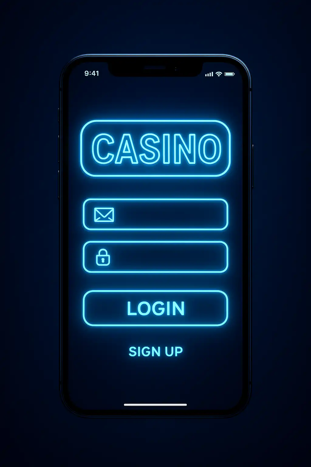 Panel logowania do konta CrazyTower na ekranie smartfona