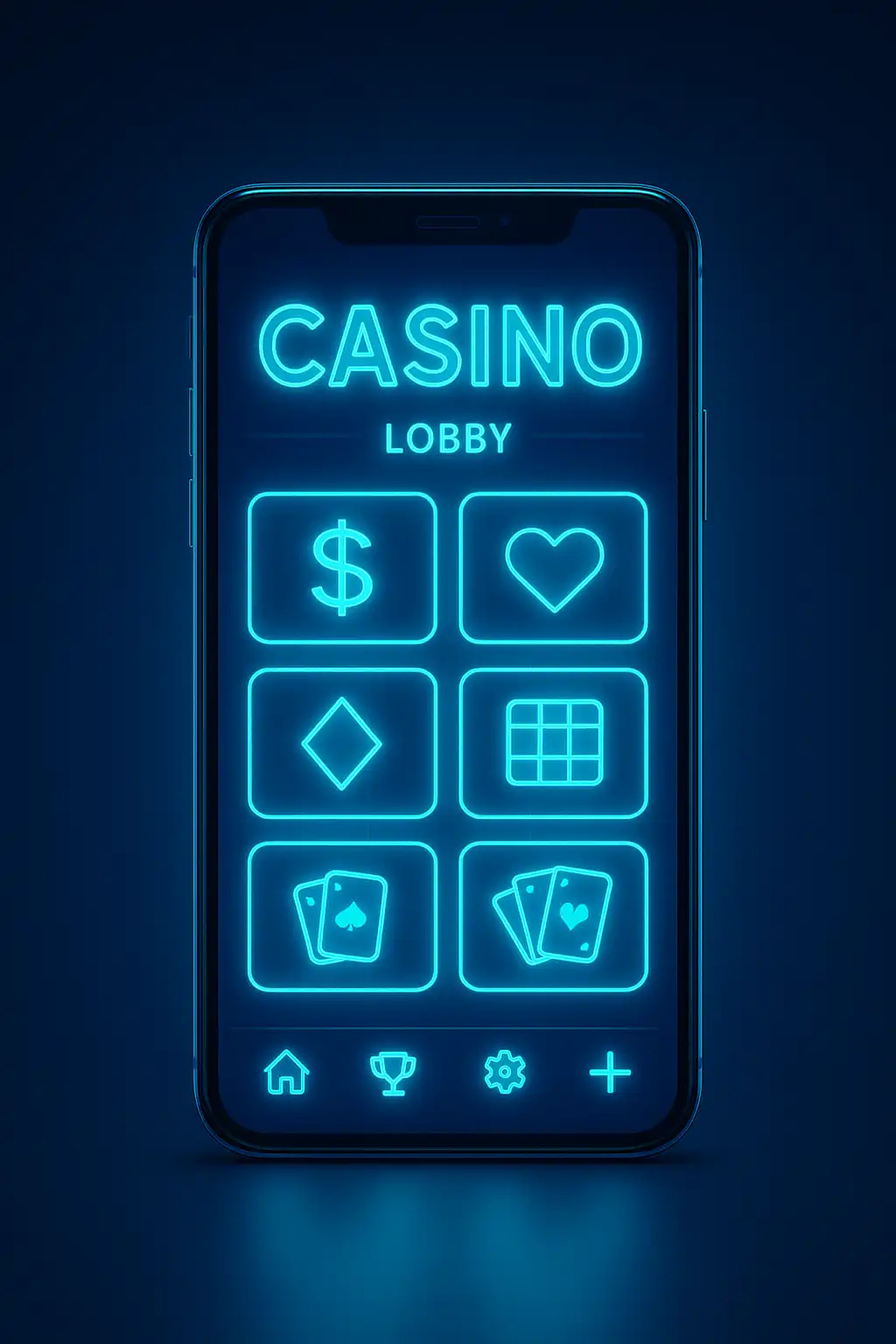 Smartfon z otwartym lobby gier CrazyTower na ekranie
